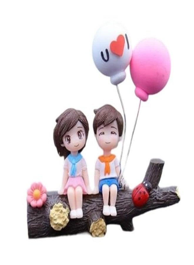 Zhuluck 1pc Lovely Couple Car Decoration,Car Dashboard Decorations Girl and Boy Ornament,Interior Resin Suit,for Couples,Home Décor Accents Tassels - Image 1